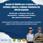 9 de Julio se prepara para una Jornada de Difusión para el ingreso a los Institutos militares y Soldados Voluntarios del Ejército Argentino